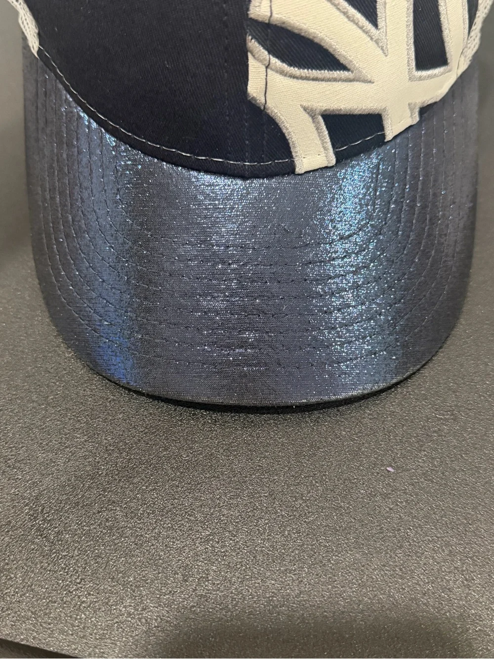 New Era Navy and White Kids Trucker Cap with Large Logo